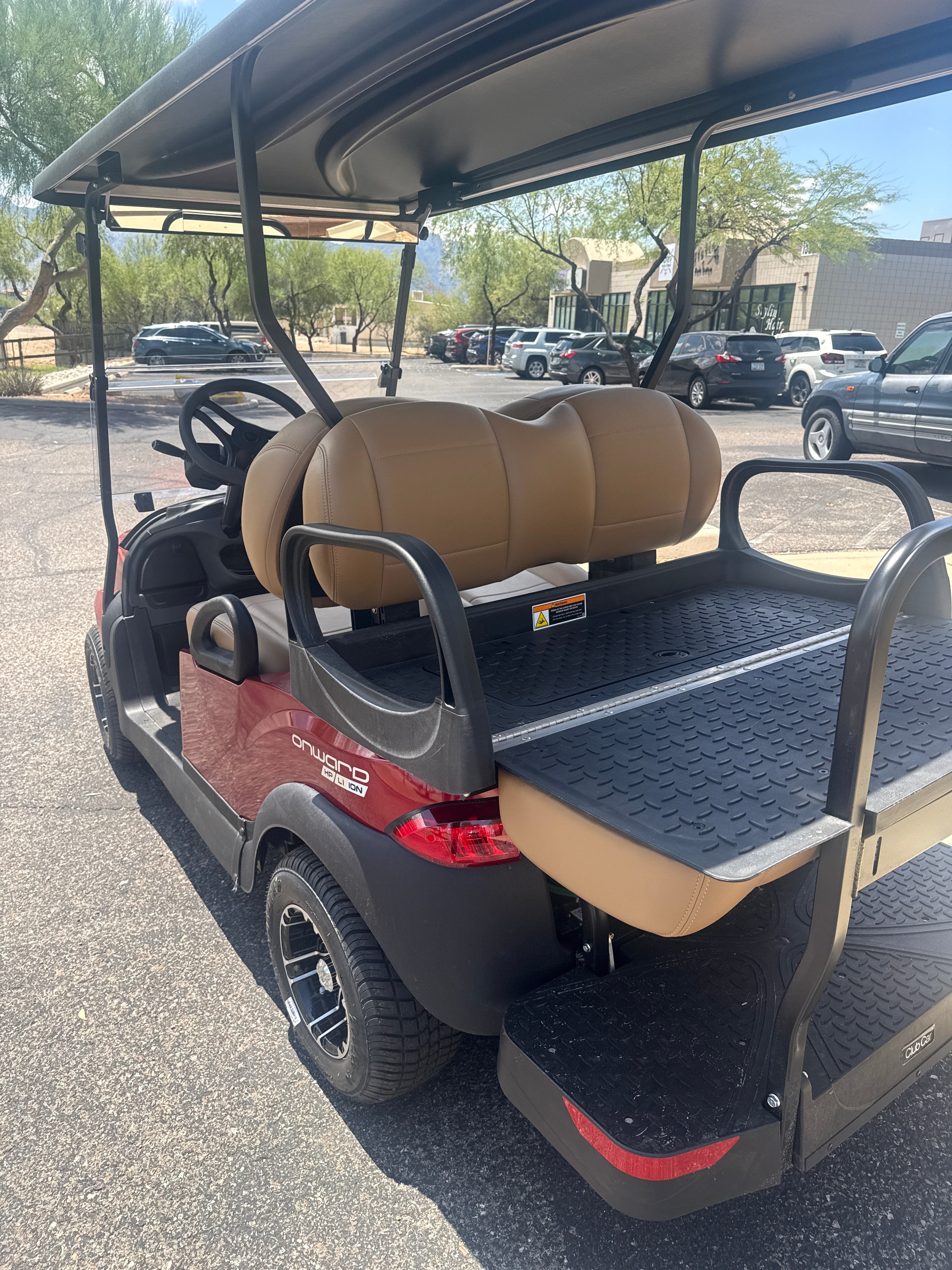 2027 Club Car Onward LI Premium Candy Apple Red 4 Passenger Golf Cart