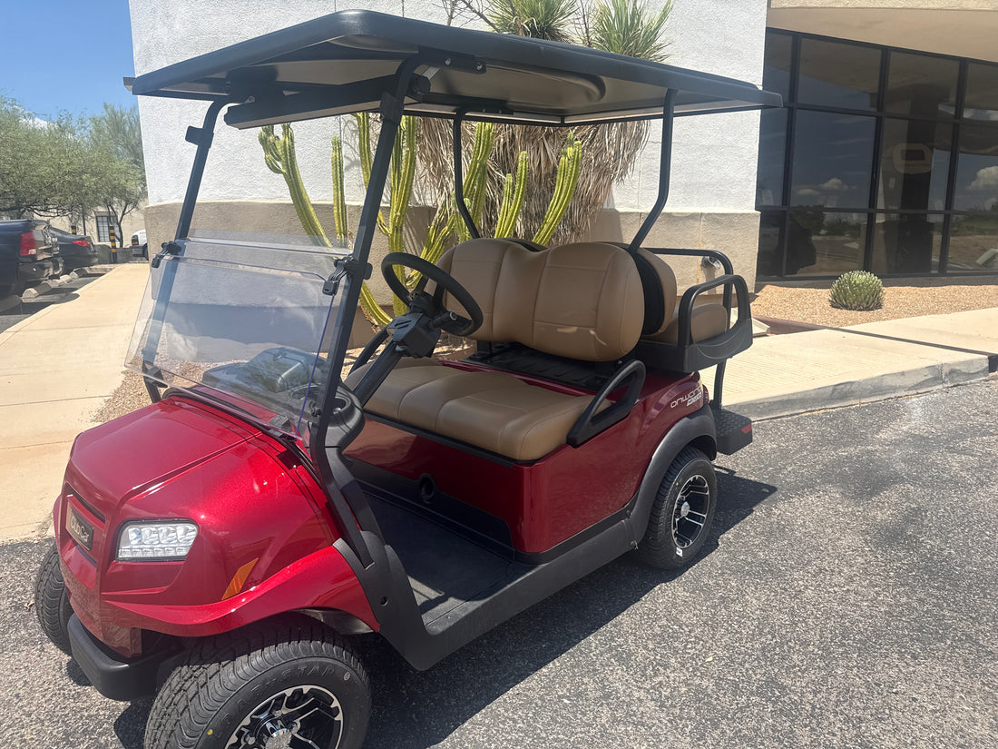 2027 Club Car Onward LI Premium Candy Apple Red 4 Passenger Golf Cart