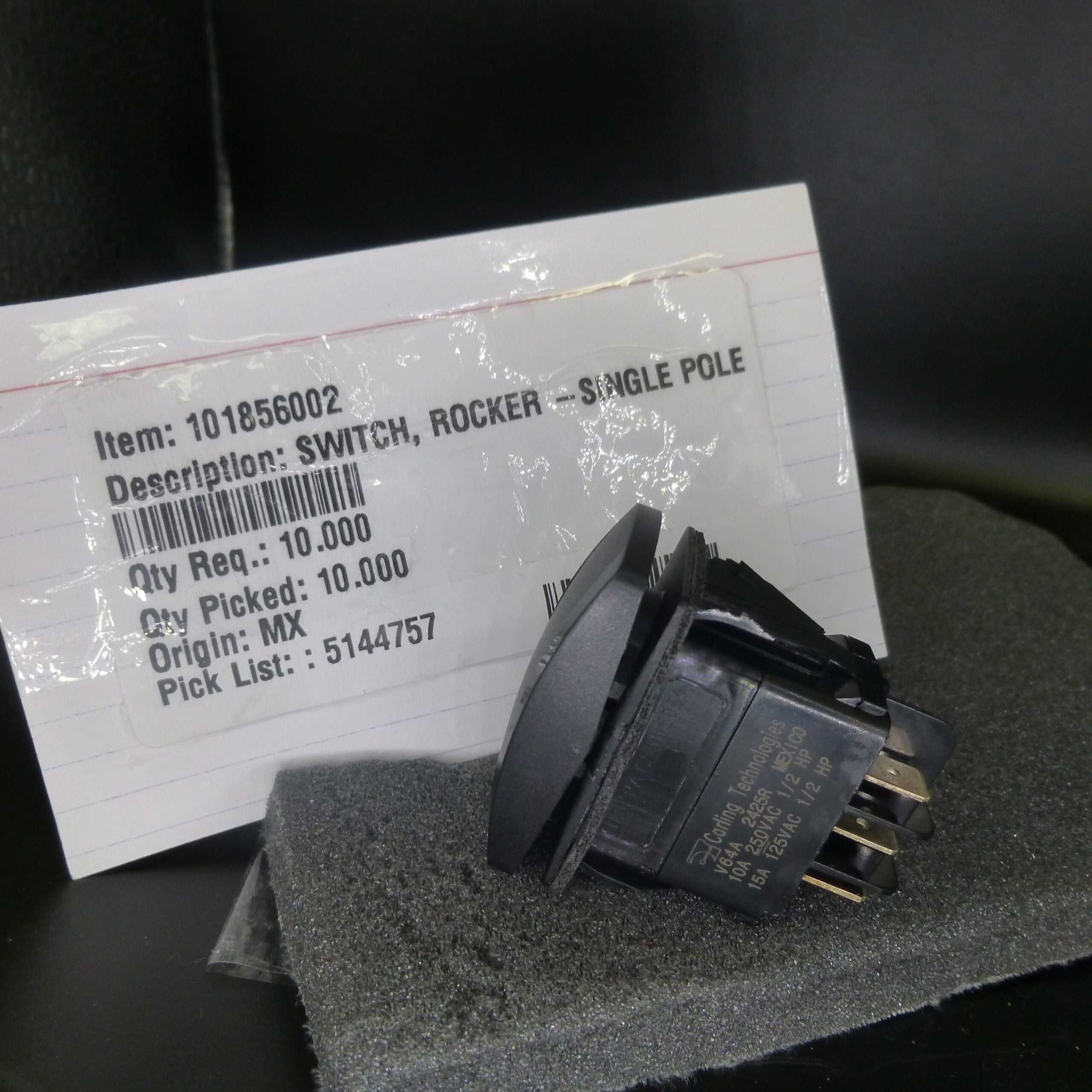 Switch, Rocker, - Single Pole Club Car image 0