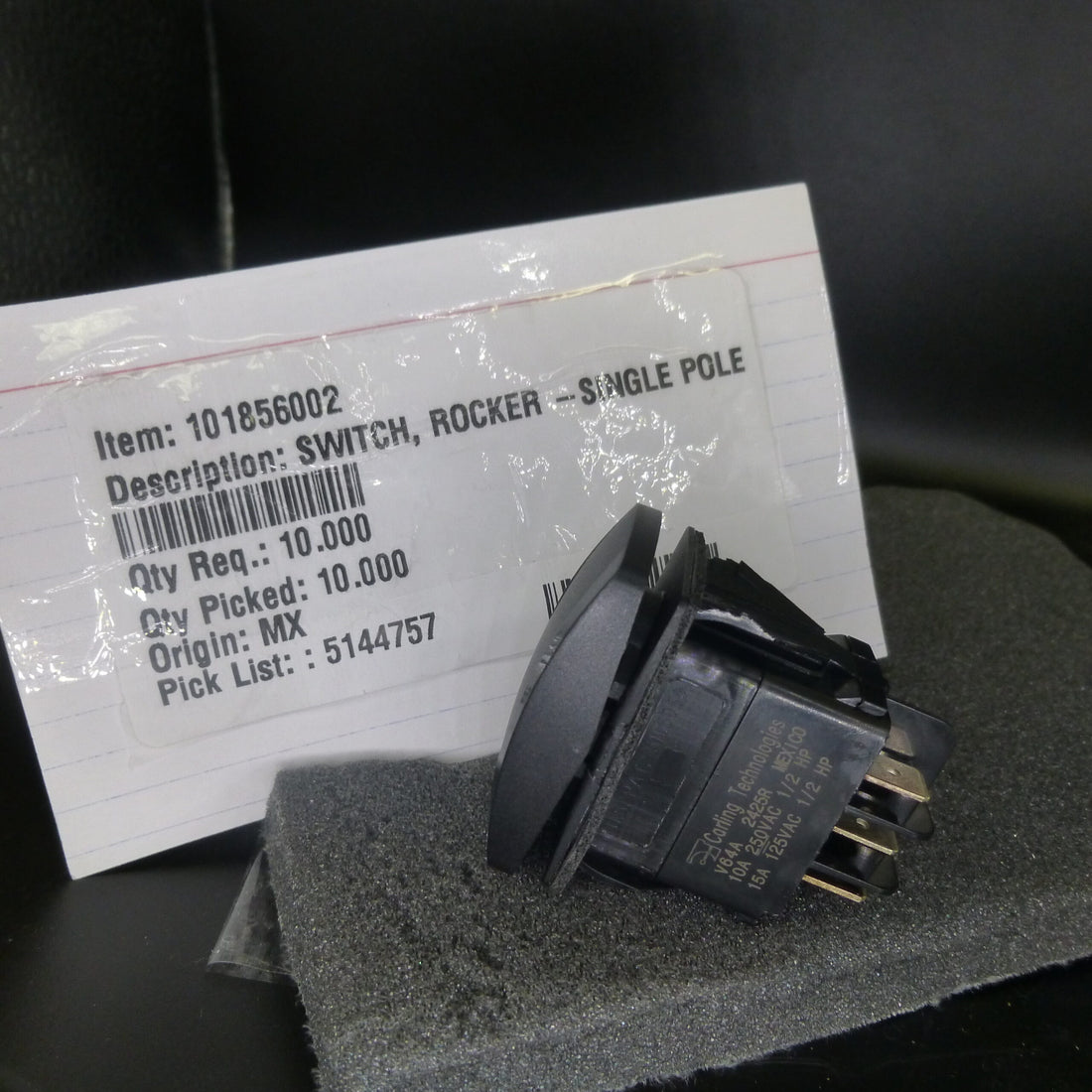 Switch, Rocker, - Single Pole Club Car image 0