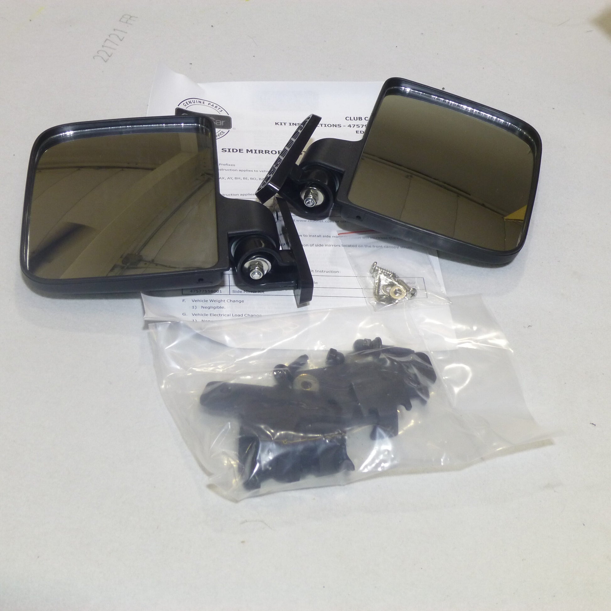 Club Car Side Mirror Kit image 0