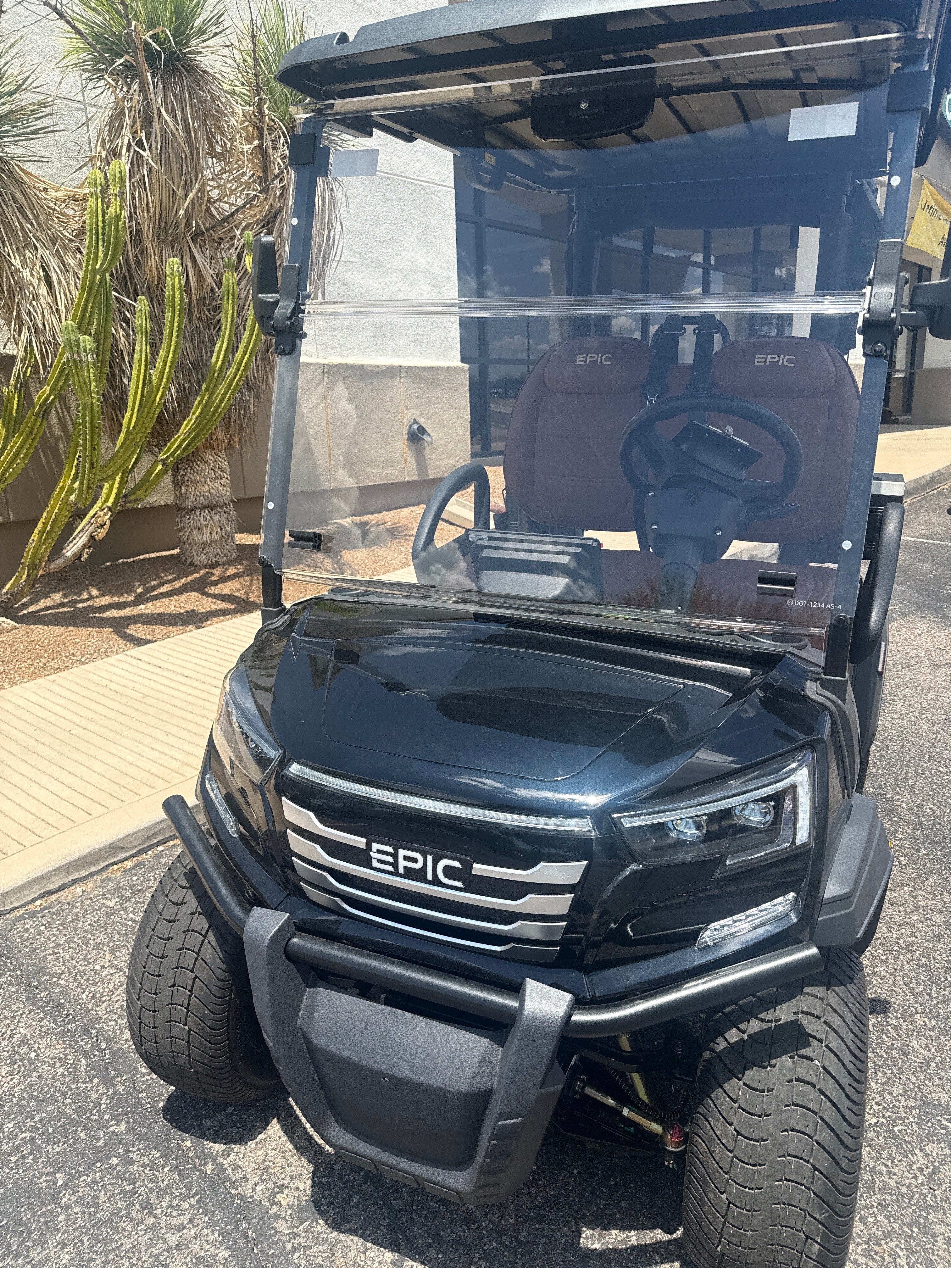 2026 EPIC E20FX Black 2 Passenger Golf Cart