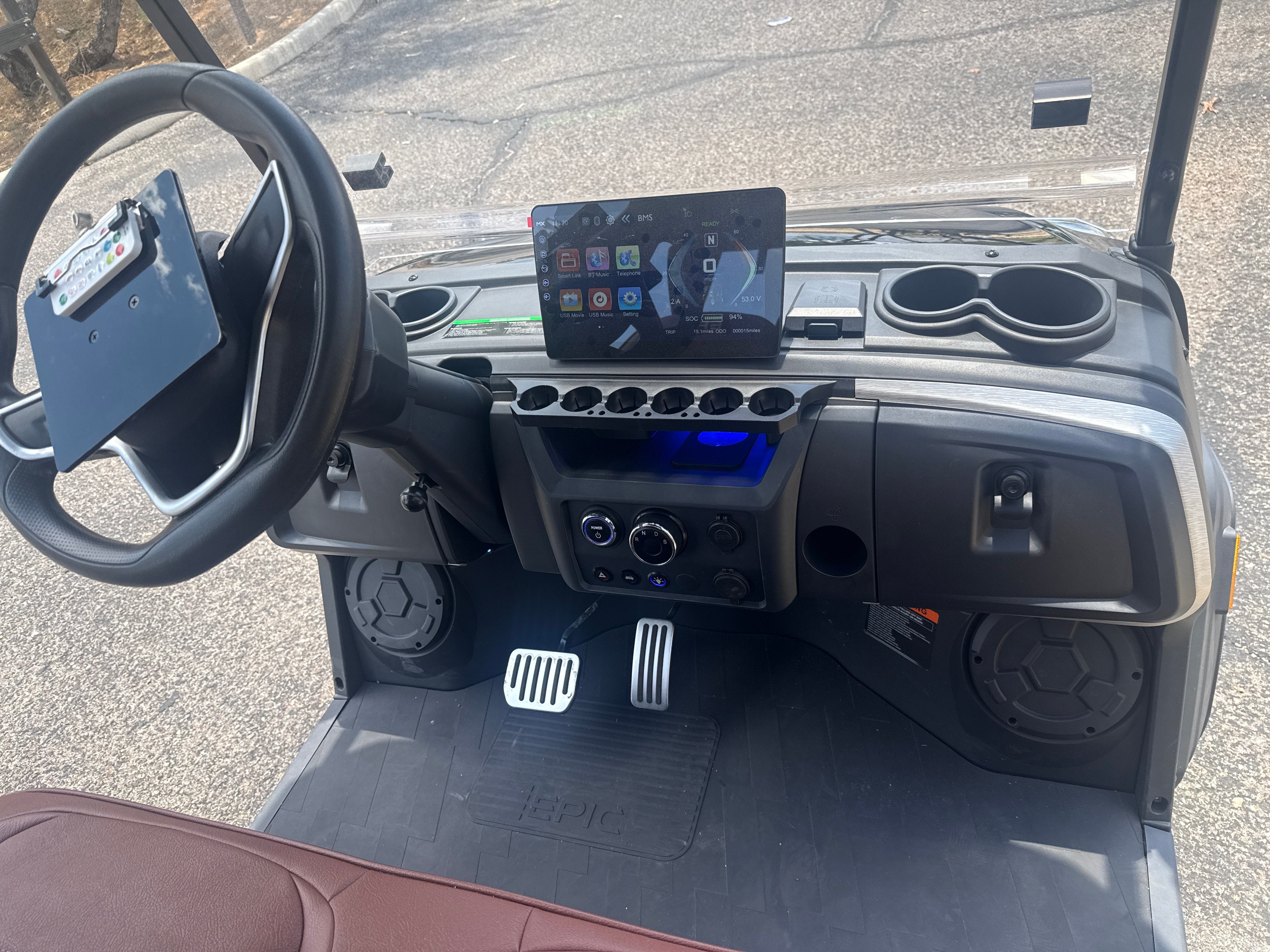 2026 EPIC E20FX Black 2 Passenger Golf Cart