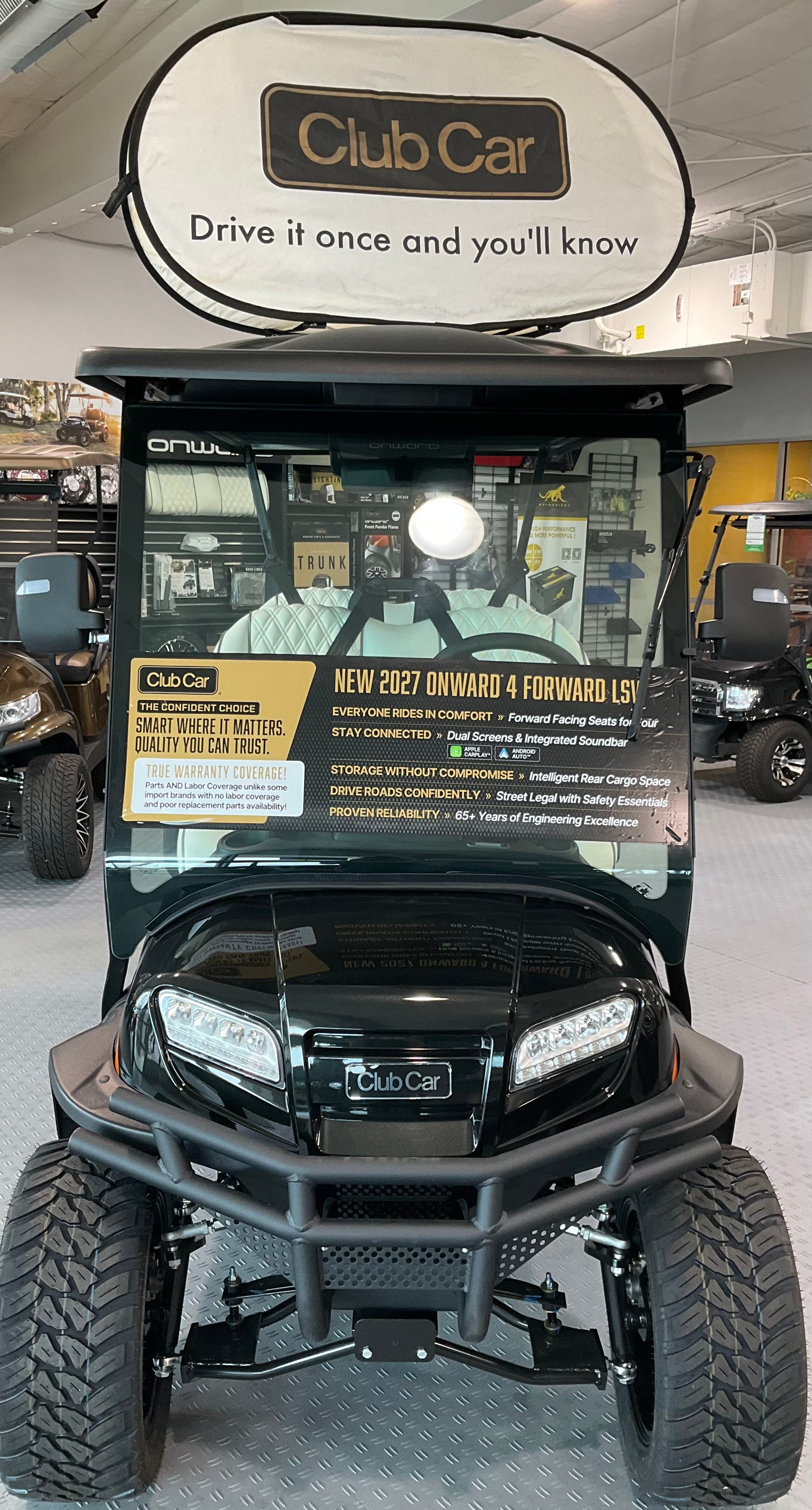2027 Club Car Onward LSV LI Premium Metallic Black 4 Passenger Golf Cart