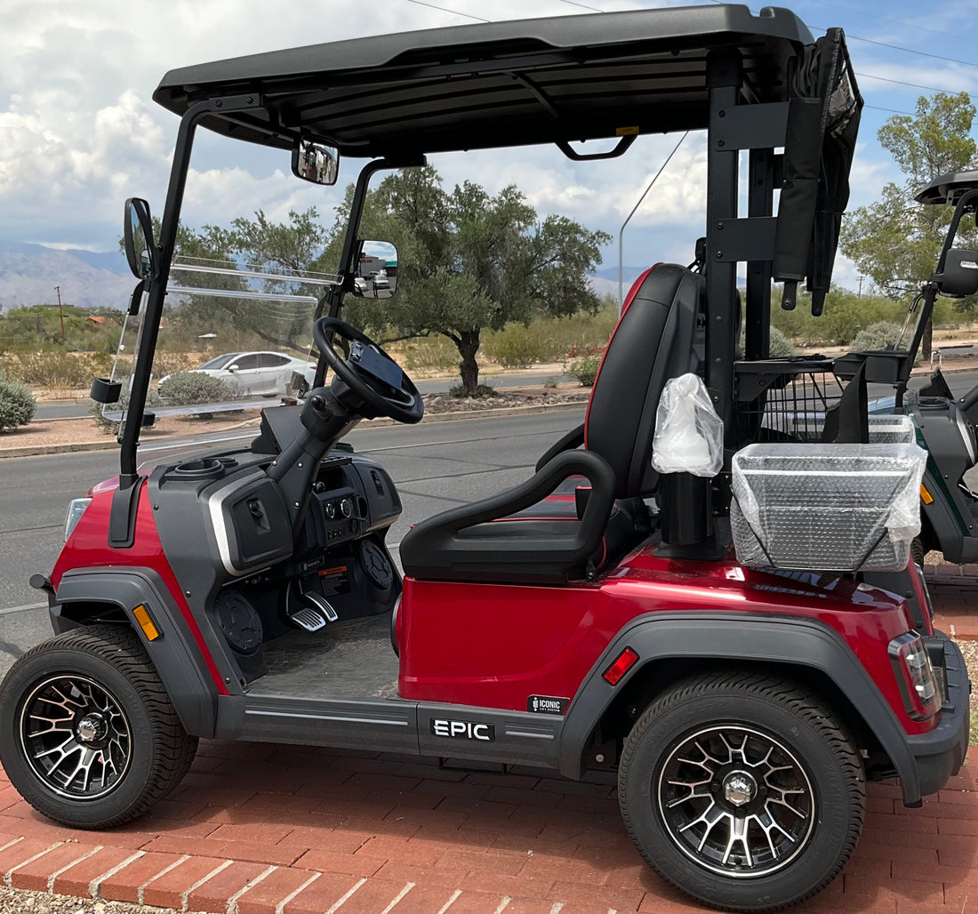 2026 EPIC E20FX Burgundy 2 Passenger Golf Cart