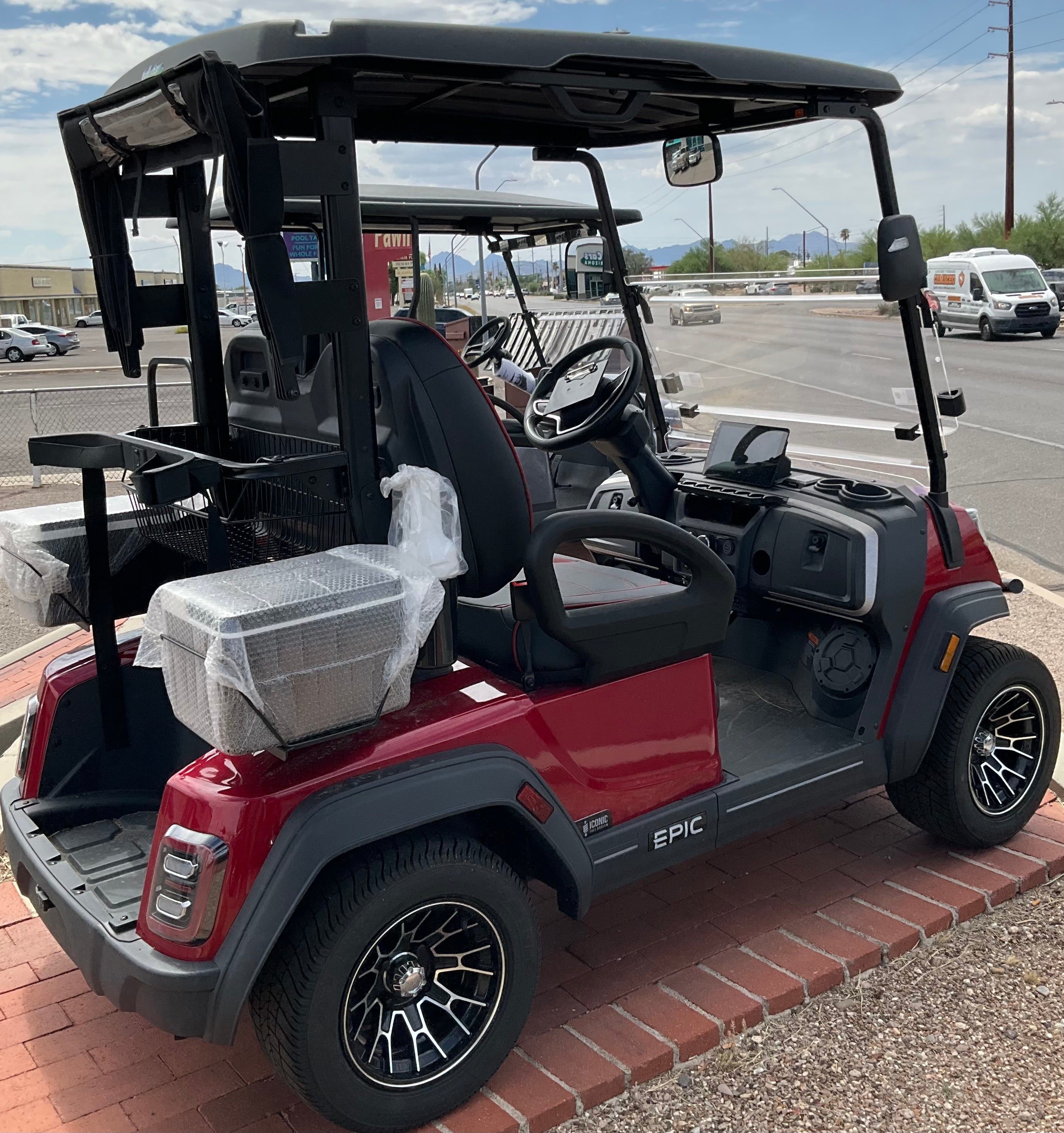2026 EPIC E20FX Burgundy 2 Passenger Golf Cart